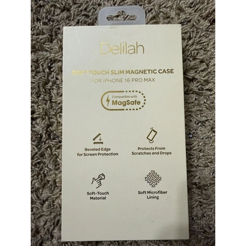Delilah Clear Soft Touch Slim Magnetic Case For iPhone 16 Pro Max